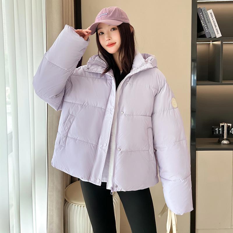 Abrigo Holgado de Invierno Acolchado de Algodón para Mujer Nueva Chaqueta Acolchada Tipo Pan con Capucha Engrosada