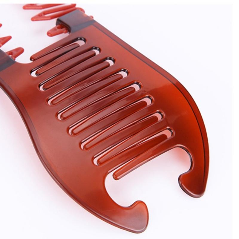 Teenager Mädchen Hoher Pferdeschwanzhalter Mädchen Ineinandergreifender Doppelseitiger Haarkamm