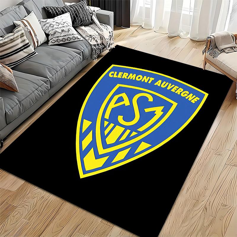 Clermont Auvergne Logo Rug suitable as a non-slip mat for the living room or bedroom sofa