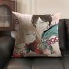 My Love Story YYamadakun Cushion Cover Natural Linen Organic Fabric DoubleSided Printing Breathable Perfect Gift for Decor