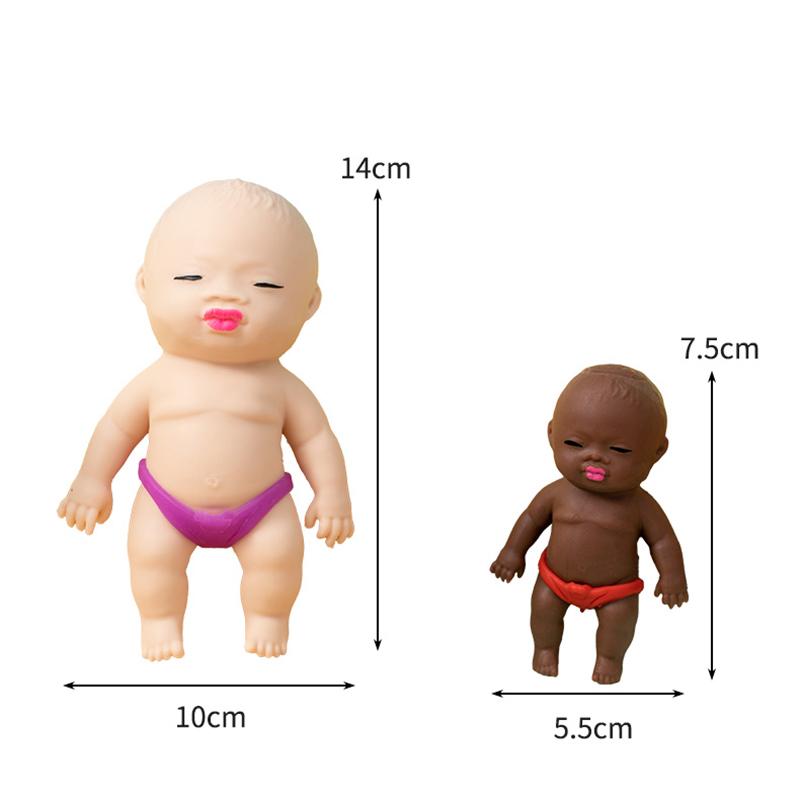 Funny Doll Squishy Toys Simulation Baby Squeeze Fidget Toy Slow Rebound Sensory Stress Relief Pinch Spoof Novelty Toy Gift Idea
