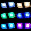 2X Auto Interior Decoration LED T10 W5W Atmosphere Car Light RGB Remote Controller Colorful Reading Door Side Marker Tail Backup