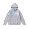 Mens Gradient Letter Tiger Head Embroidered Hoodie Jogger Set Streetwear Winter Outfit