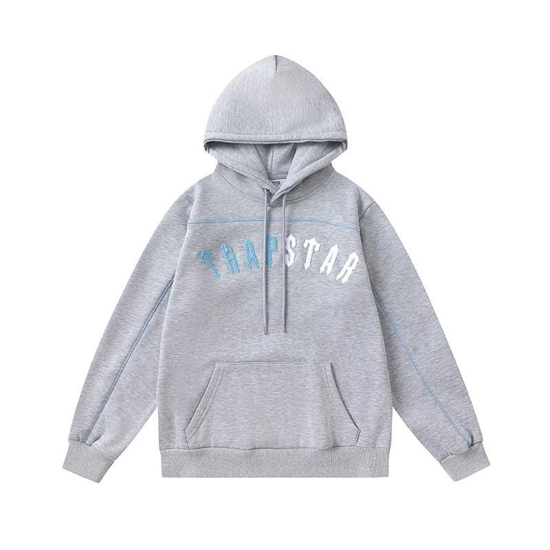 Mens Gradient Letter Tiger Head Embroidered Hoodie Jogger Set Streetwear Winter Outfit
