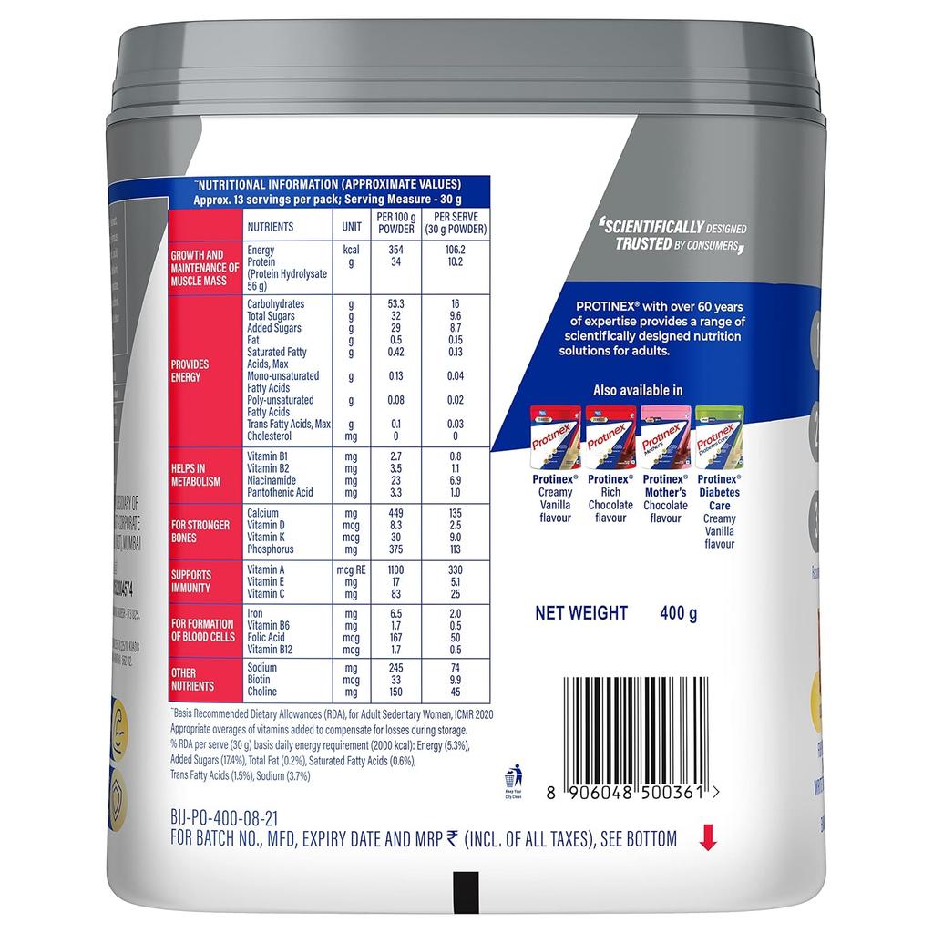 Protinex Original Odżywcza Mieszanka Białkowa Dla Dorosłych Słoik 400 g Wysokobiałkowa Witaminy Siła Odporność