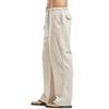 Men Linen Wide Leg Back Pocket Pants Summer Fashion Female Solid Male Streetwear Loose Trousers
