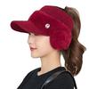 Autumn and winter women's ear protection winter hat fashion duck tongue empty top polyester wool hat cycling cold-proof knitted hat
