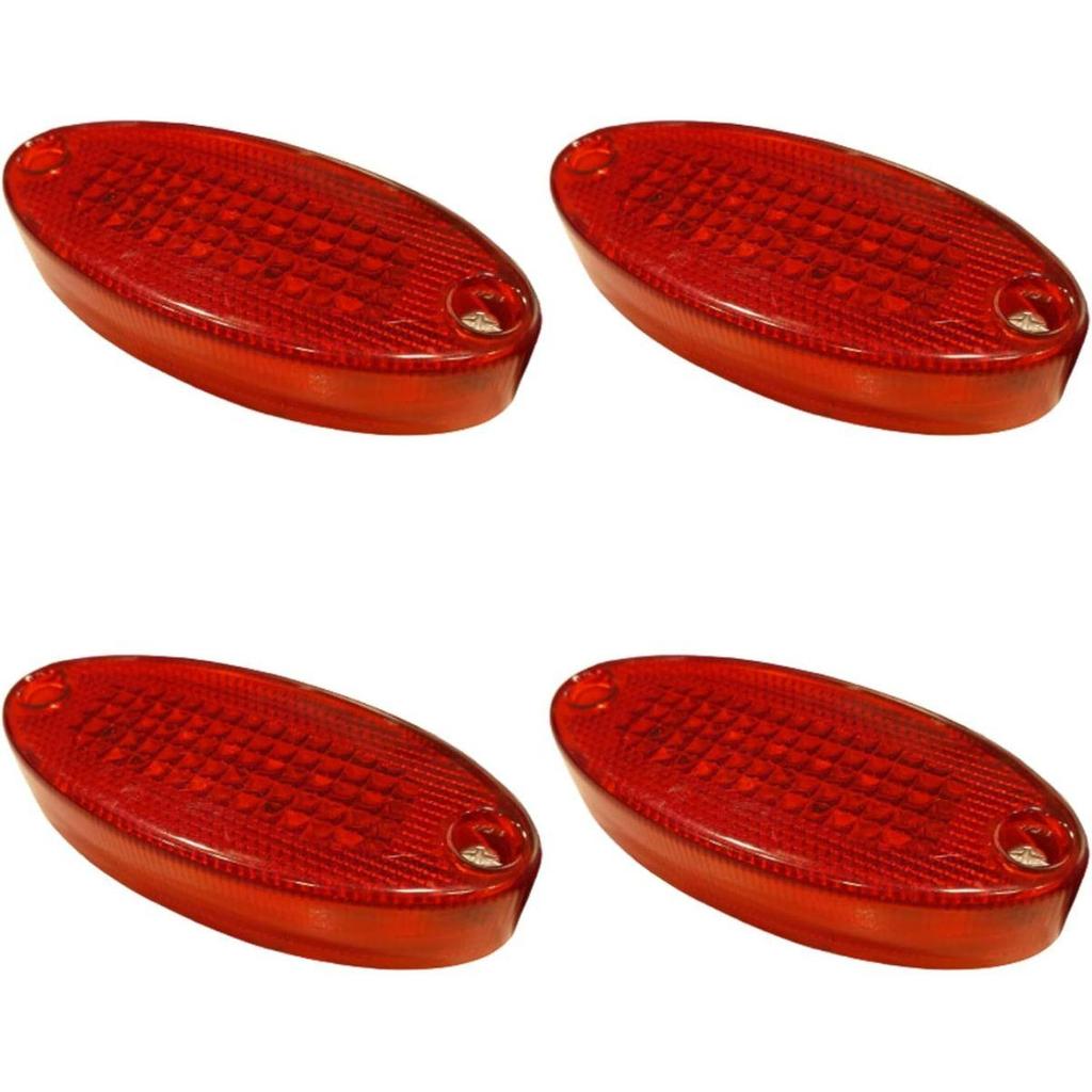 APSMOTIV 6PCS LED Marker lights trailer 12V Trailer Red Side Marker Clearance Lights for Trailers semi trucks freightliner cargo Universal Fit