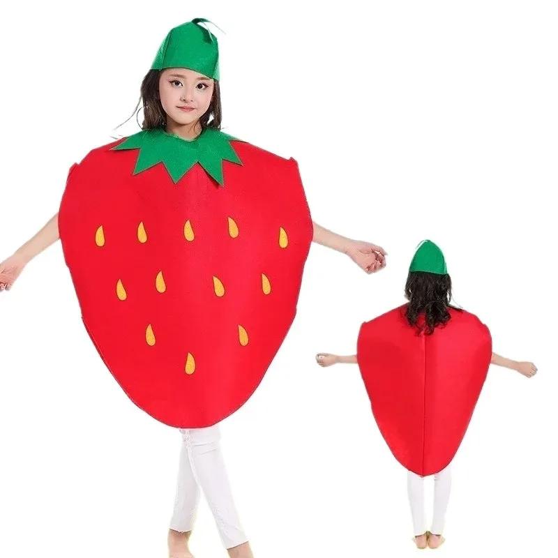 Frucht- und Gemüse-Performance-Kostüm Eltern-Kind-Tanzoutfit Weihnachtsfeier Bühnenverkleidung Feiertagsdekoration