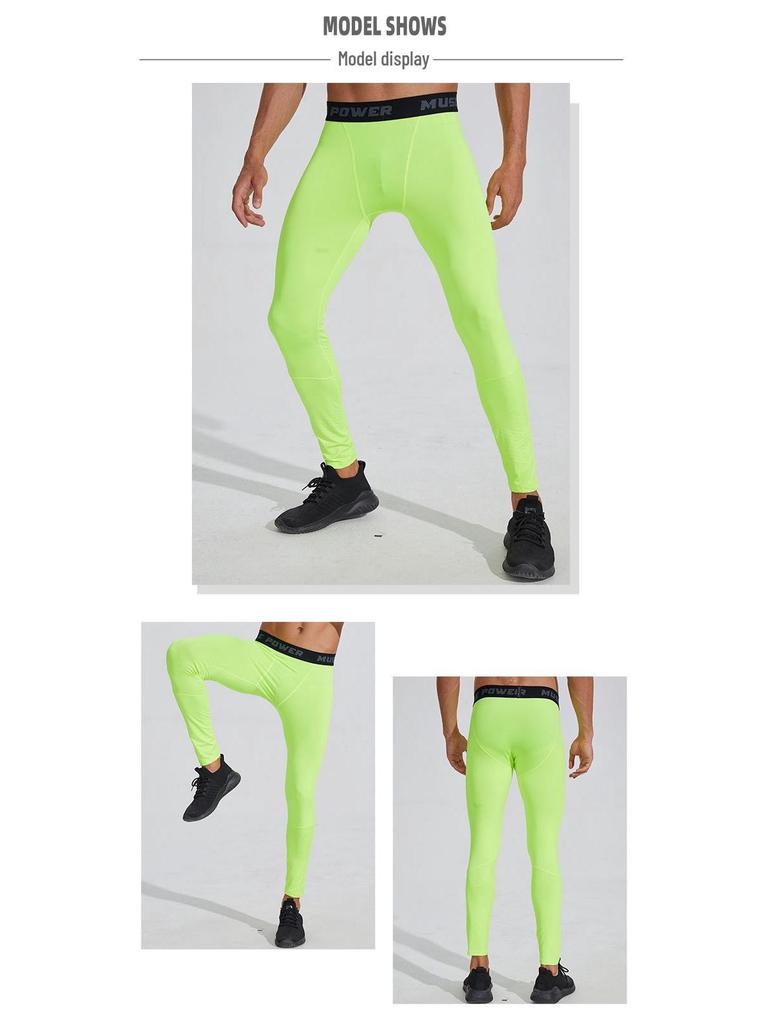 Herren Europäische & Amerikanische Schnelltrocknende, Schweißableitende Kompressions-Sporttights