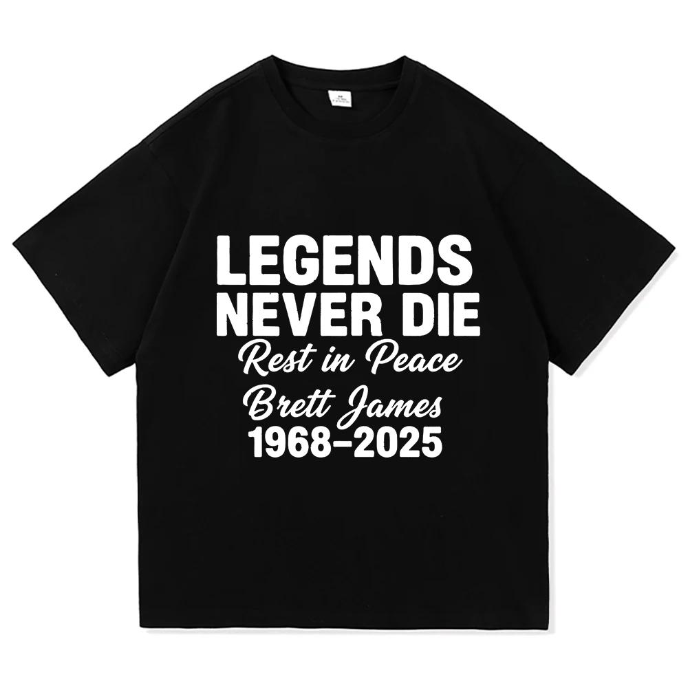 Fashion Rest in Peace Brett James T Shirt 2025 Men/Women Aesthetic Tshirt Unisex High Quality Streetwear Vintage Cotton Tees