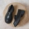 Loafers women's 2025 autumn new women's shoes thick-soled one-pedal jk single shoes to increase the height of British style early autumn small l