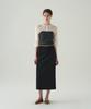 Deuloupisumeon Sheer Shirred Bustier Blouse [Brown]