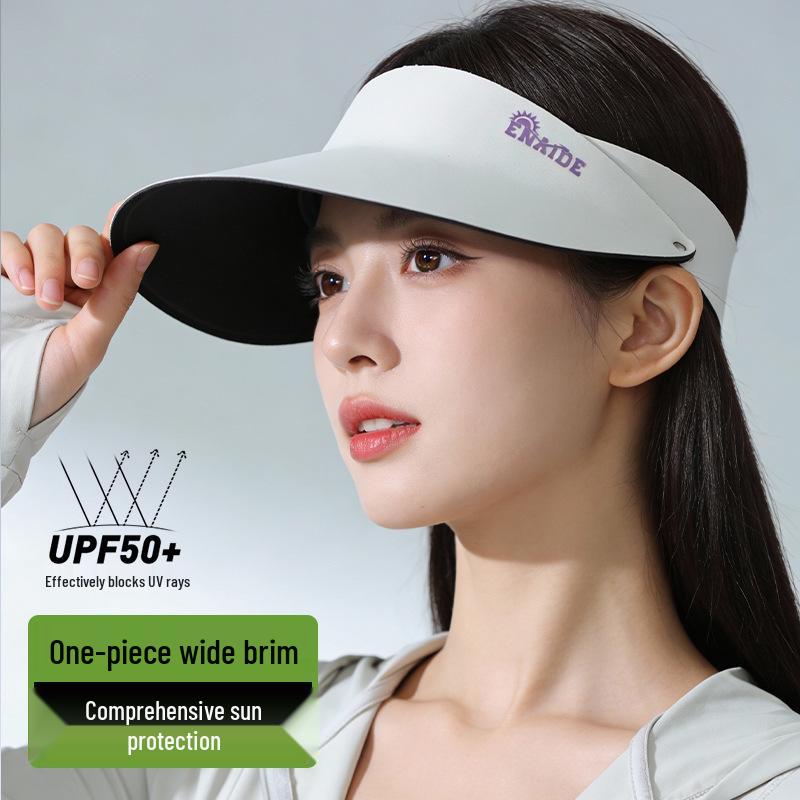 Women's Foldable UV Protection Hiking Sun Hat - Wide Brim, Open Top
