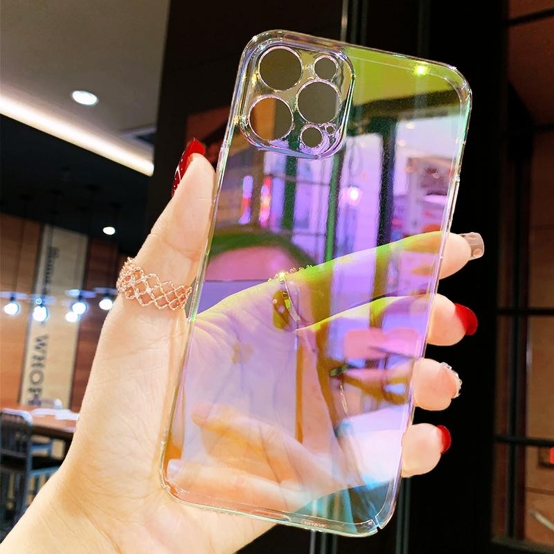Holographic Ultra HD Gradient Colors PC Hard Case For Apple iPhone 14 13 12 11 Pro Max Mini 7 8 Plus SE 2020 XR X XS Cover