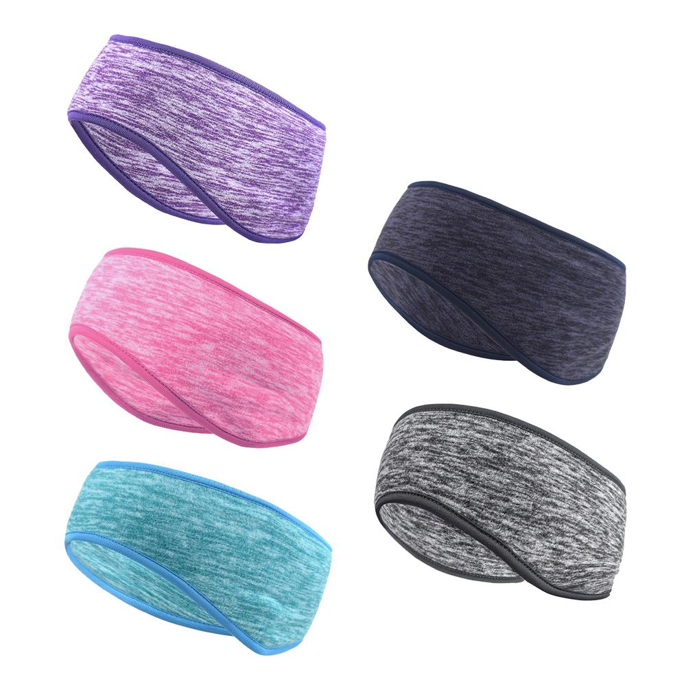 WRELS Ear Warmer Headbands Windproof Forehead Protection Headbands Polar Fleece Warm Headband Elastic Ski Ear Cover Ear Muffs