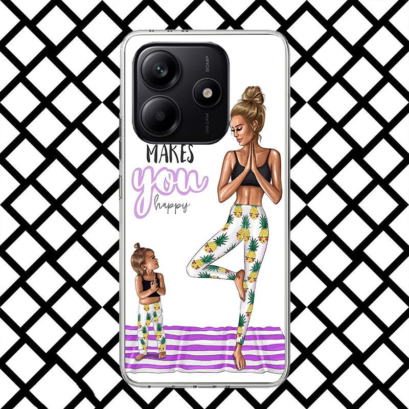 Mama Baby Mädchen Handyhülle für Xiaomi Redmi Note 15 14 14S 13 12 12S 11 Pro Plus 11E 11T 11S 10S 5G Weiche Hülle Fundas Redmi Note