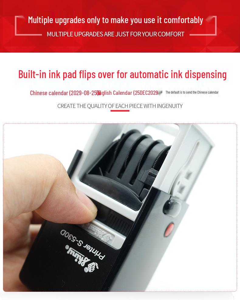 Shiny Self-Inking Custom Engraving Office Seal by Taiwan Teachers