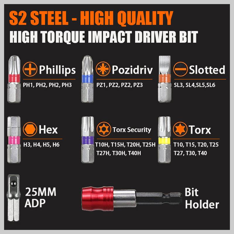 33 In 1 Screwdriver Set Magnetic Short Bit Socket Extension Rod Phillips Slotted Torx Hex Multitool With Ratchet Wrench