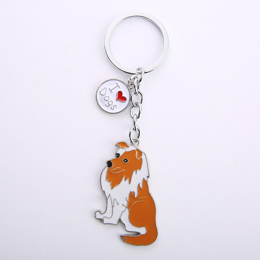 Cute Dog Keyring Gifts Fashionable Animal Charms Small Accessories Car Keyrings and Bag Charms