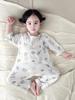 Unisex Baby Summer Jumpsuit - Anti-bacterial, Pure Cotton, Breathable, Boneless, Three-Quarter Sleeves, Essential Homewear