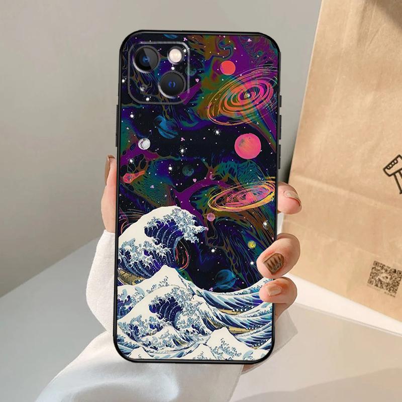 Moon Stars Space Phone Case For iPhone 17 Air 16 15 14 13 12 11 Pro Max 12 13 mini 15 16 Plus 16e Cover Coque