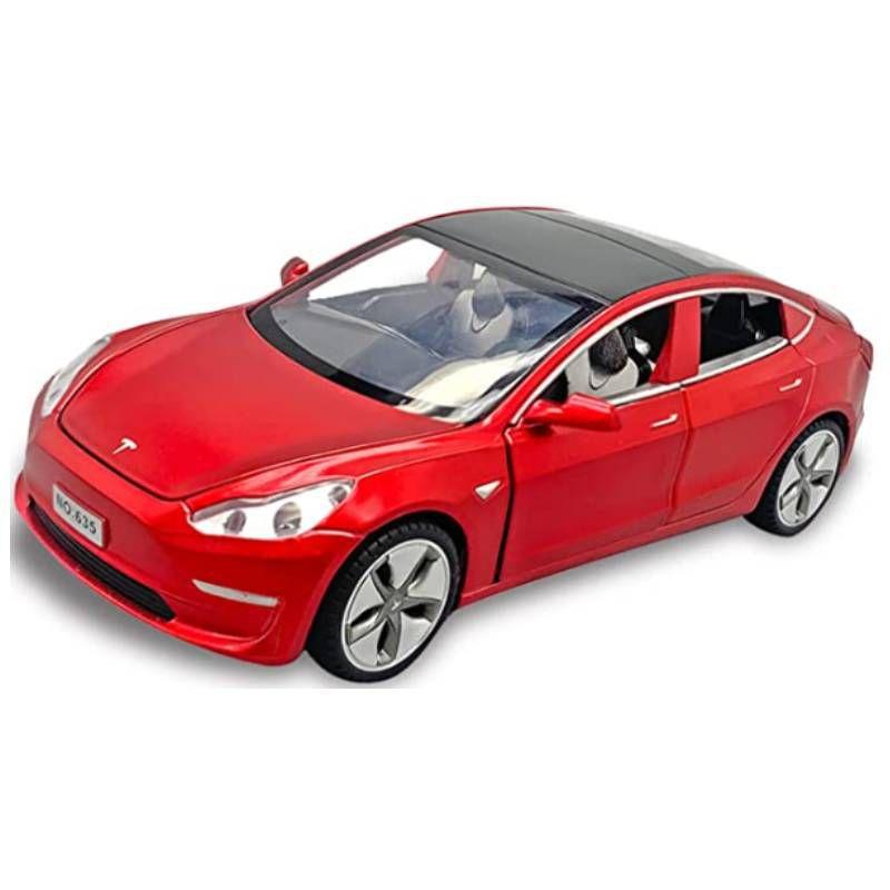 

Tesla 132 Model3 Alloy Model Diecasting Toy Pull Back Car Childrens Day Gift червоний