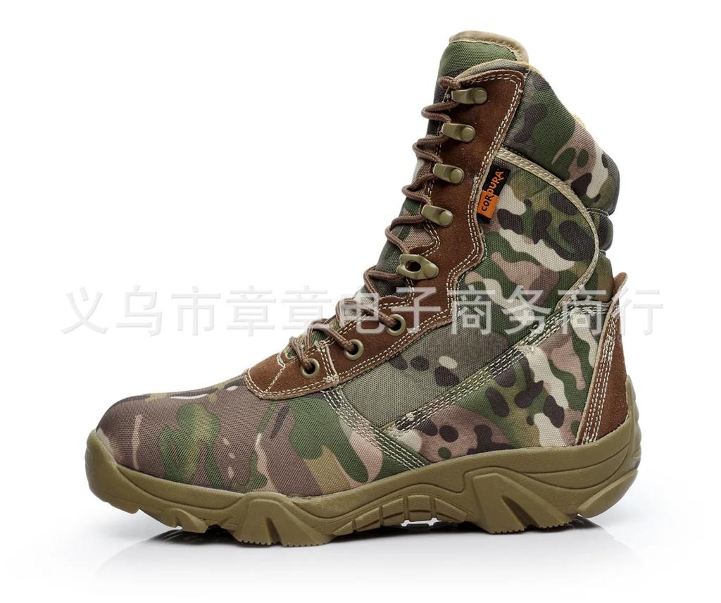Men's Camouflage Hiking Boots Camping Outdoor Sports Mens Ankle Shoes New Waterproof Non-slip Durable Combat Boots