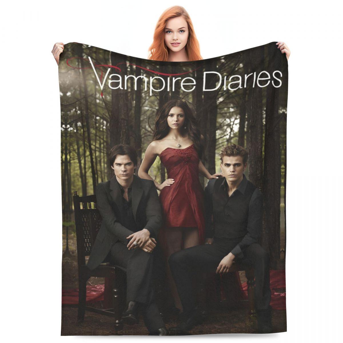 The Vampire Diaries Damon Salvatore Blanket Flannel Funny Warm Throw Blankets for Bedspread Spring/Autumn 75X95CM