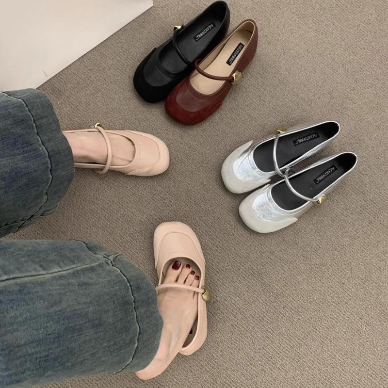 New Style Casual Women's Round-toe Soft-soled Slip-on Low-cut Single Shoes