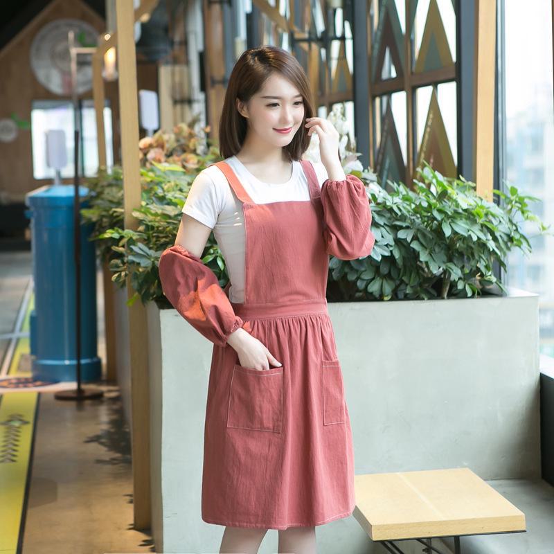 Women's Double-Layer Apron: Fashionable Princess Design for Kitchen or Coffee Shop