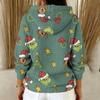 Women's Fashion Casual Christmas Print Pullover Long-Sleeve Hooded Sweatshirt