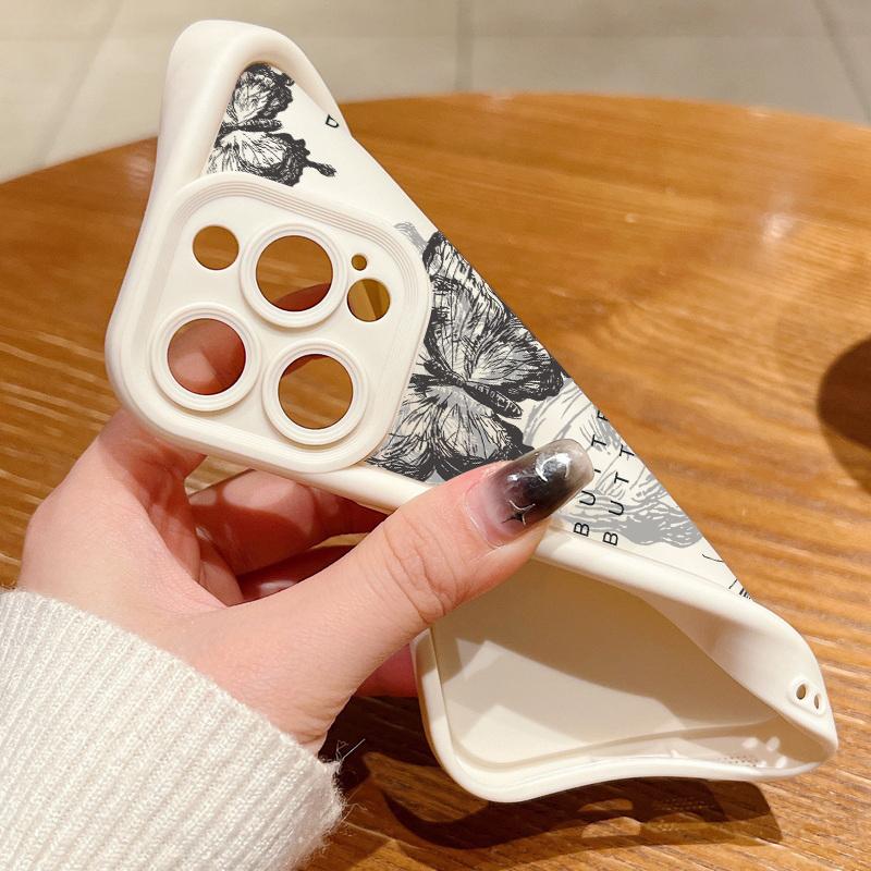 Candy Color Ink Butterfly Shell For Iphone 16 Pro 15 14 Pro Max 13 12 11 Pro Max Xr Xs X 7 8 Shockproof Tpu Soft Slim Case Cover