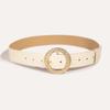 Versatile Women's Cross-Border Waist Belt with Leaf and Oval Pin Buckle Design
