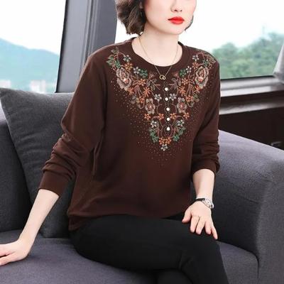 Autumn and Winter Long-sleeved Bottoming New Style Spliced Pullover Loose Round Neck Versatile Top