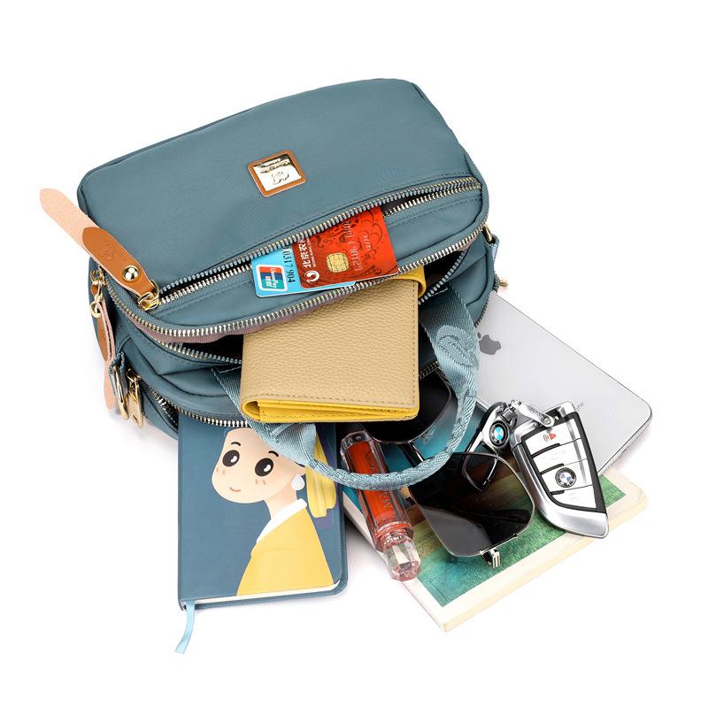 New women's trendy shoulder bag fashionable and simple multi-layer messenger bag anti-splashing nylon bag