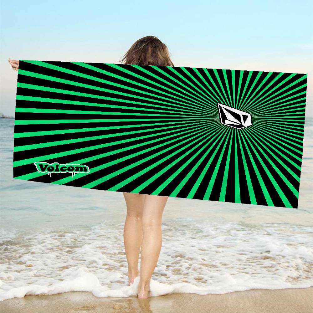 Nowoczesny Ręcznik Plażowy Volcom z Mikrofibry z Nadrukiem w Kształcie Diamentu Wspinaczka Górska Joga Plaża Pływanie Bieganie Chłonny Miękki Ręcznik