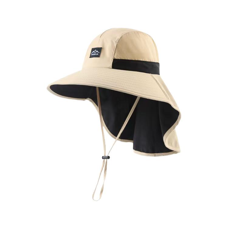 Summer Men s Mountaineering Hat Outdoor Fishing Hat Fisherman s Hat Neck Protection Mask Sunscreen Hat Women s Sunscreen Hat бежевый