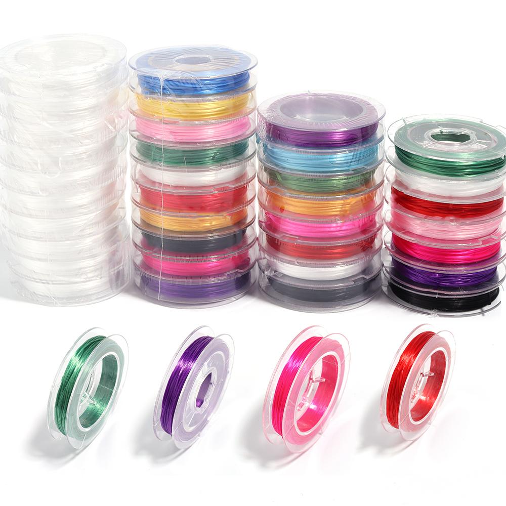 8/10 Rolls Elastic Stretch Crystal String Cord Mixed Random Color for Jewelry Making Bracelet Beading Thread 10Yards/roll