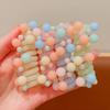 Beads Telephone Line Hair Rope Straight Pearl Hair Ring Creative Transparent Ponytail Holder  Daily