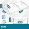 Canopy Over Entrance Door Window Balcony Roof Polycarbonate 150X80 Brown