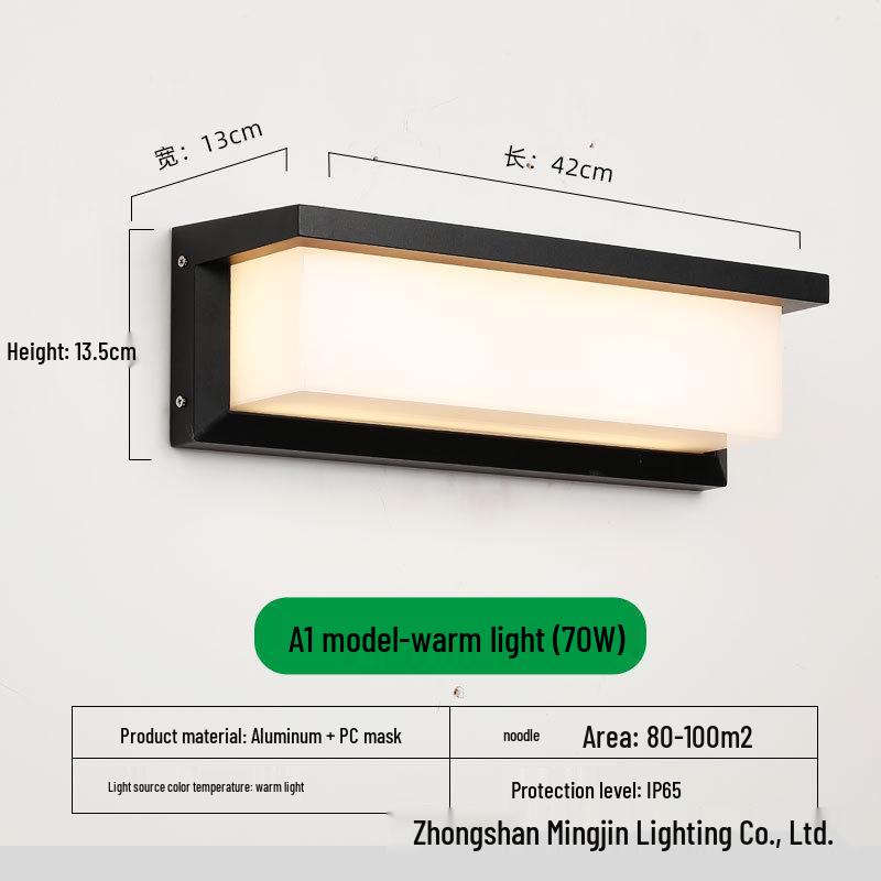 LED Waterproof Outdoor Wall Light for Balcony, Corridor, Courtyard, and Garden