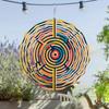 10 Zoll Hängender Windspinner Metallkunst Windspiel mit Labyrinth-Design 360° Drehend für Outdoor Garten Balkondekoration Geschenk für Freunde Familie für alle Jahreszeiten
