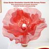 50cm Big Gauze Poppy Flower Hollow Design Simulation Flower Silk Mesh Flower  Wedding Decoration
