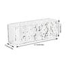 4 Grid Water Ripple Cosmetic Organizer Makeup Brush Lipstick Eyebrow Pencil Holder Desktop Storage Display Stand