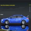 1:64 Subaru WRX STI Mini Scale Sports Car Model Toy Metal Body Rubber Tires Simulation Vehicles Models Gifts for Boyfriend