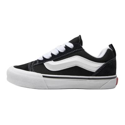 Knu Skool Abrasion Resistant Low Top Kids' Skateboarding Shoes Black White Kids' VN000CYU6BT1