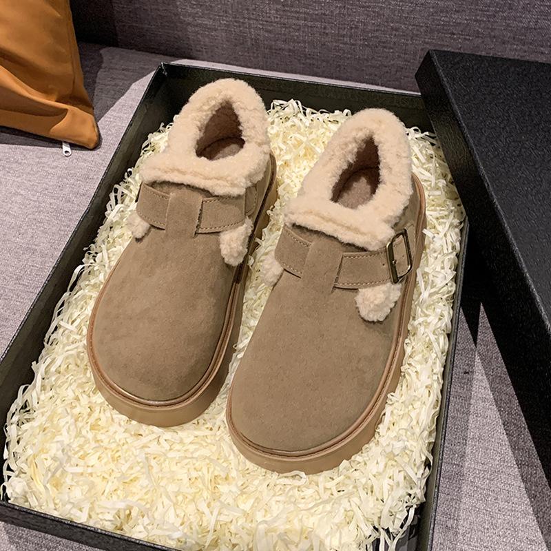 Women S Winter Thick Soled Fleece Lined Snow Boots Casual Shoes