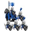 MOC Medieval Lion King Castle Knight Building Blocks Figure Accessories War Horse Cavalry Warrior Crusaders Toy Gift Bricks N029