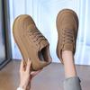 Lässige, klobige Plateau-Sneaker für Damen, bequeme Schnürschuhe aus PU-Leder, rutschfeste Tennis-Sneaker, atmungsaktive Laufschuhe für Damen